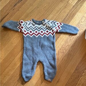 Miles Baby Fair Isle Knit Playsuit 6 mos